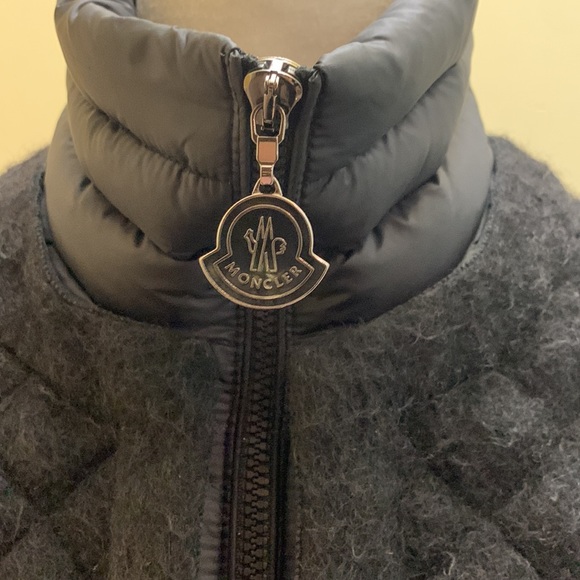 Auth Moncler Gaufre Giubbotto real down feathers wool stylish classy warm jacket - Picture 11 of 14